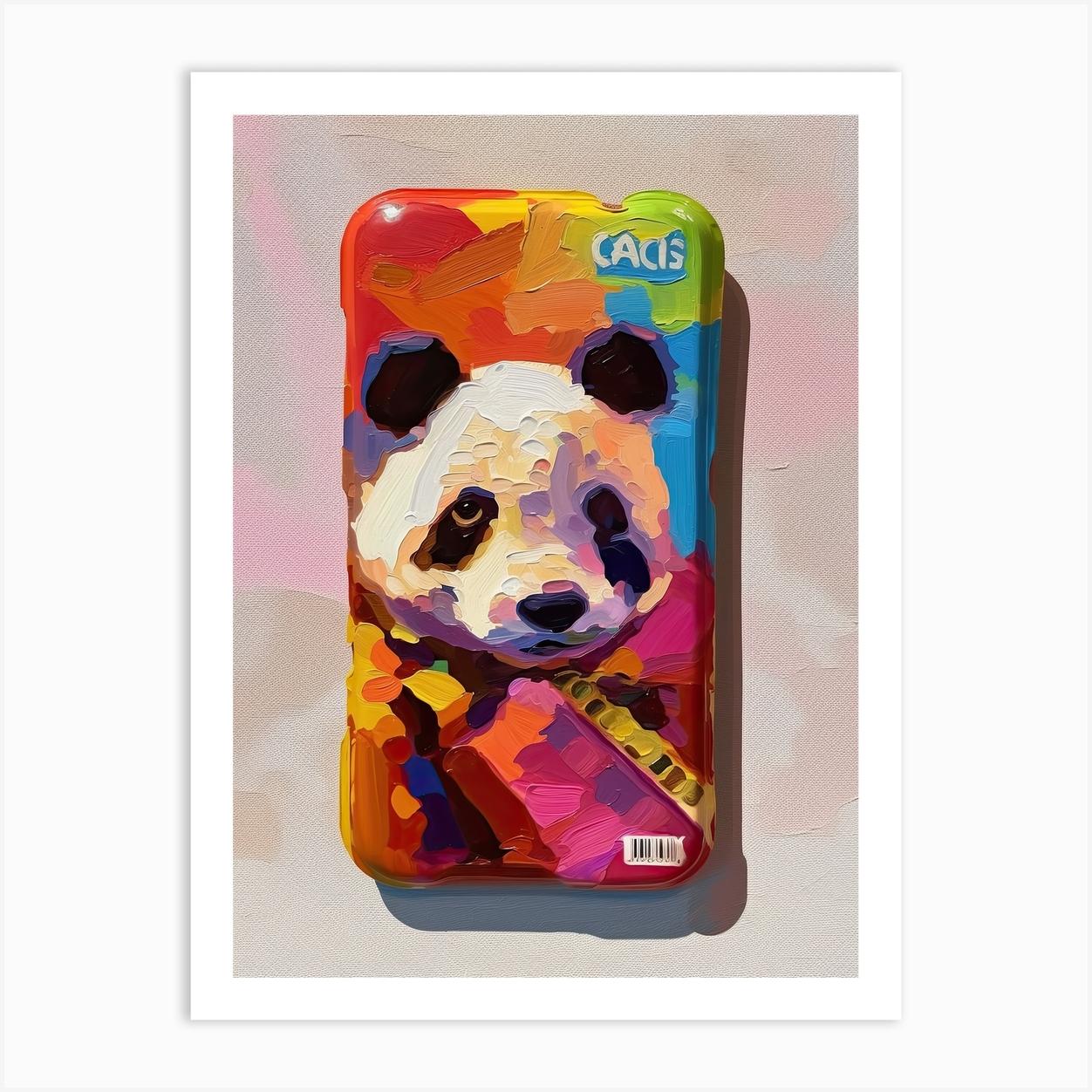 Panda Phone Case Oil Painting 2 Art Print by PopArt Pals