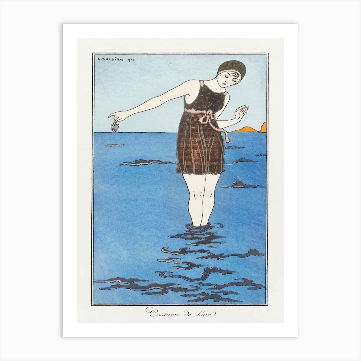 Costumes Parisiens Grande Robe Du Soir From Journal Des Dames Et Des Modes (1913), 1, George Barbier Art Print by Fy! Classic Art Prints and Posters