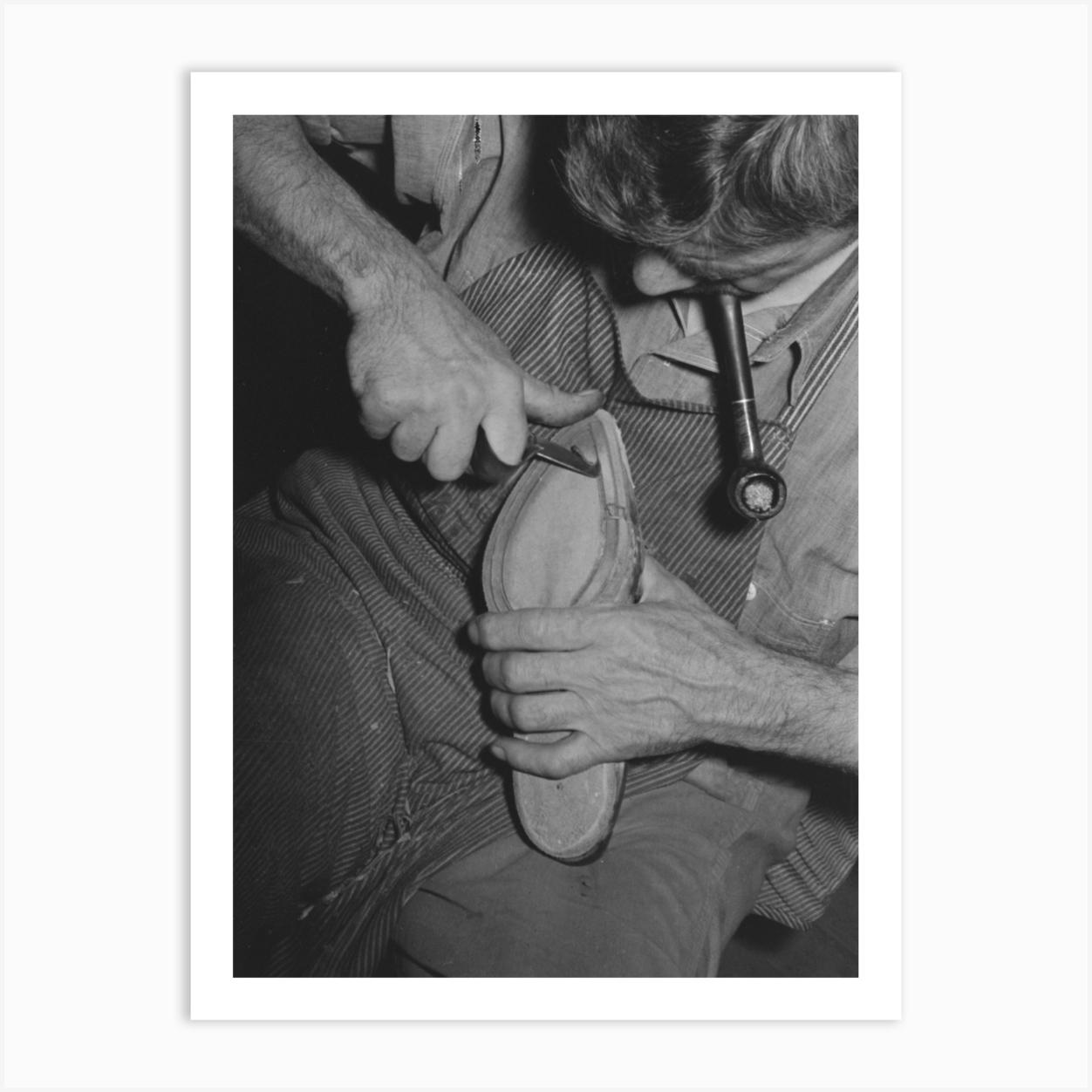 Grooving Inner Sole In Process Of Making Welt, Bootmaking Shop, Alpine, Texas By Russell Lee Art Print by Fy! Classic Art Prints and Posters