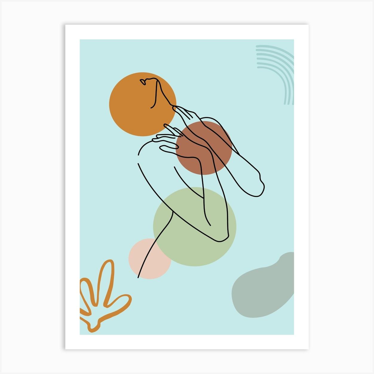 Woman'S Body. Boho woman — boho poster, boho wall art Art Print by Synthwave1950
