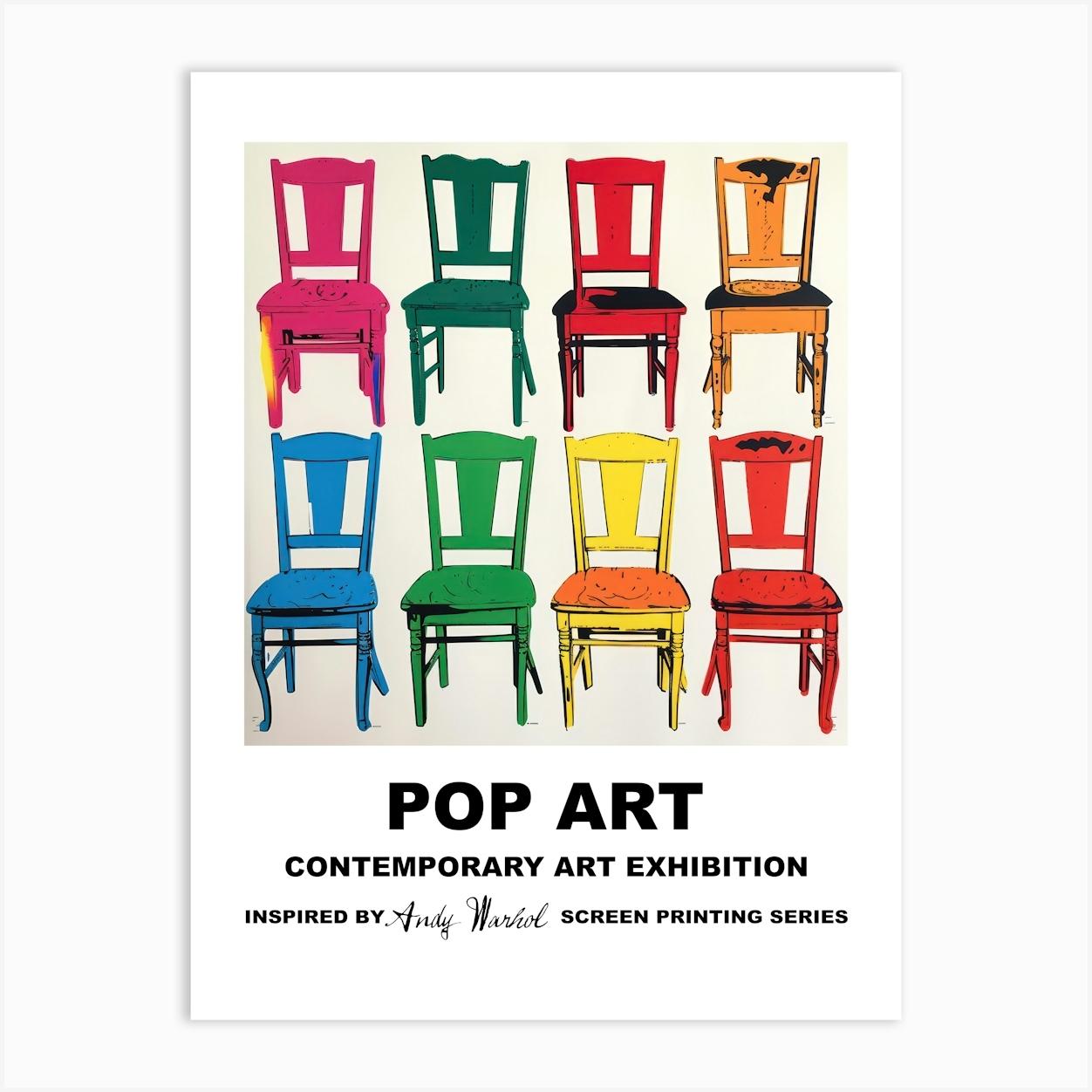 Poster Chairs Pop Art 5 Art Print by ArtEra Creations