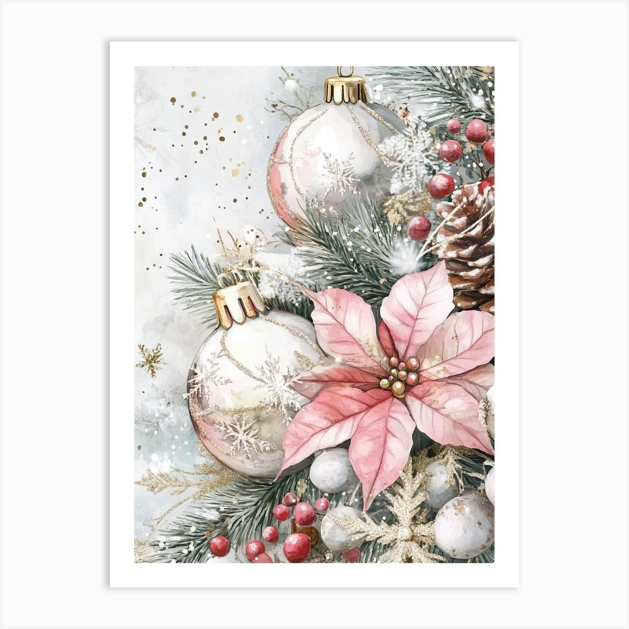 Christmas Decorations Painting Art Print by Banevici