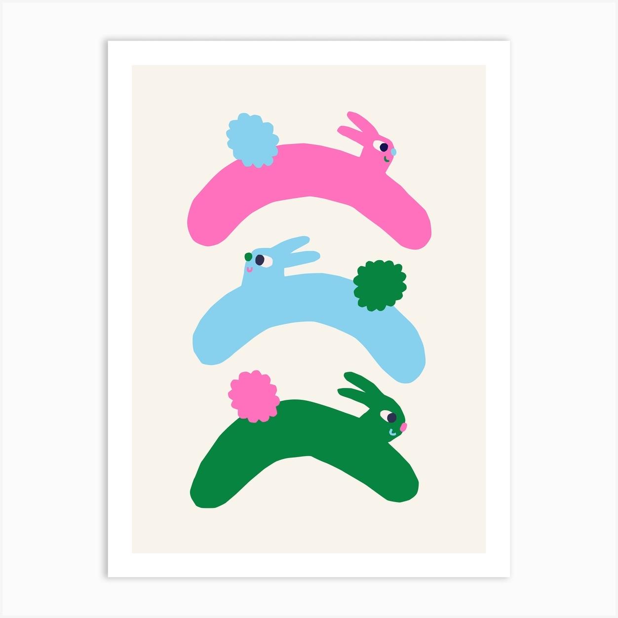 Bunnies Art Print by Judit Zengovari