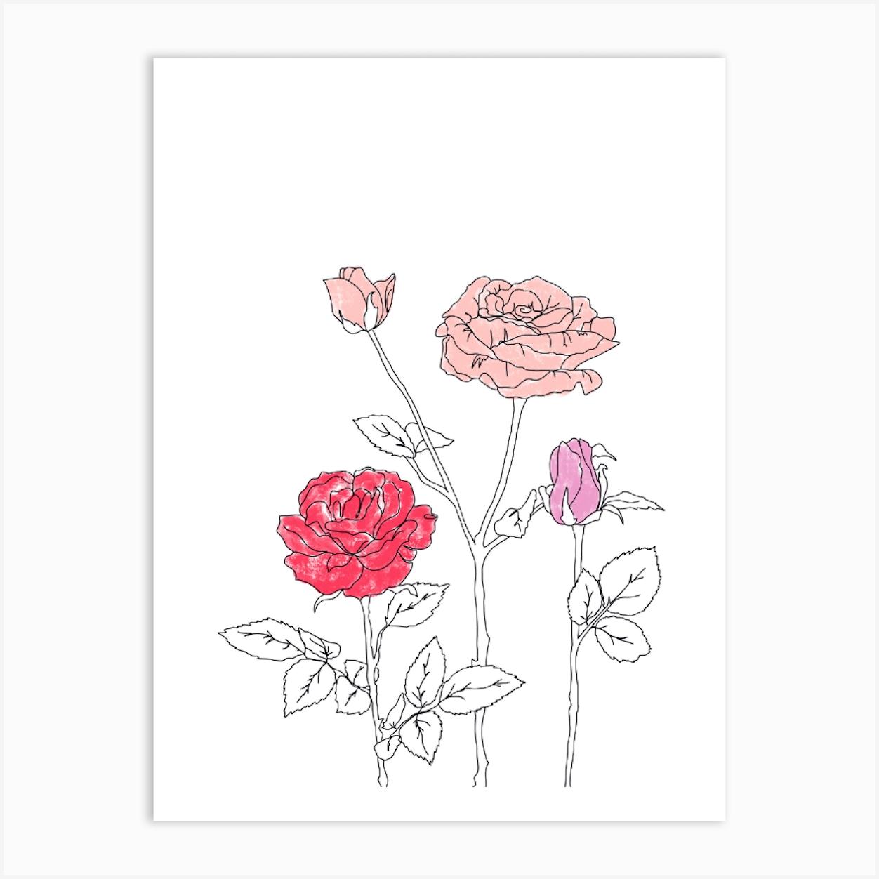Roses Art Print by DaphneRosa