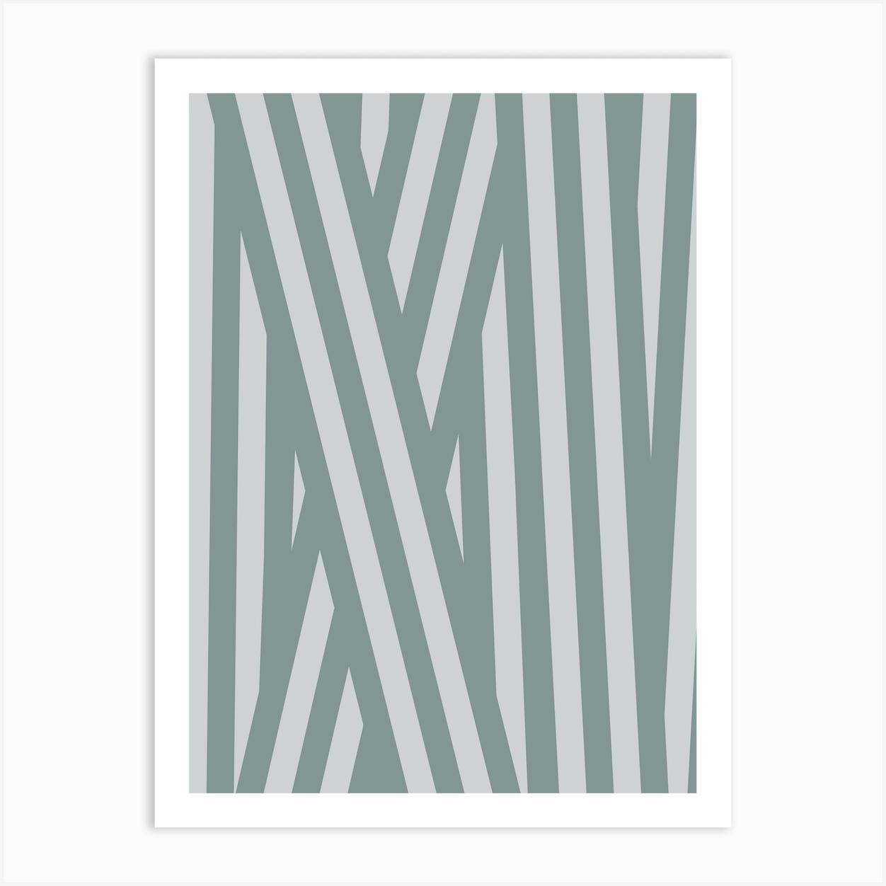 Ribbon Green Art Print by Tiffany Wong