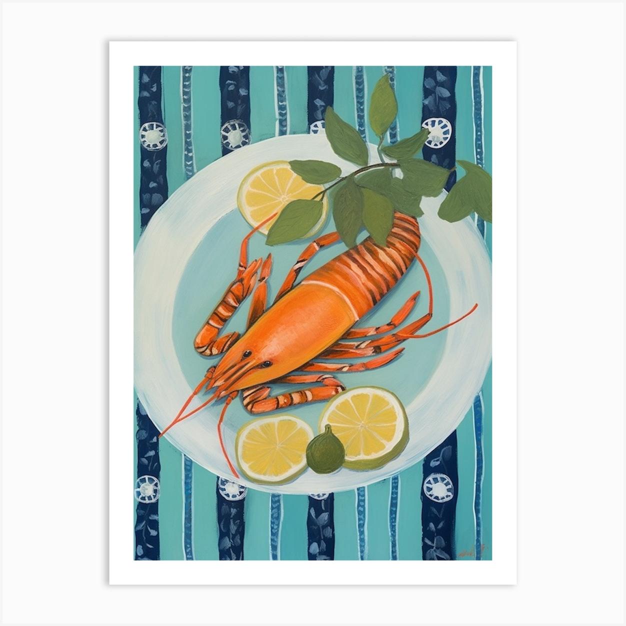 Crawfish Italian Still Life Painting Art Print by Artful Appetite