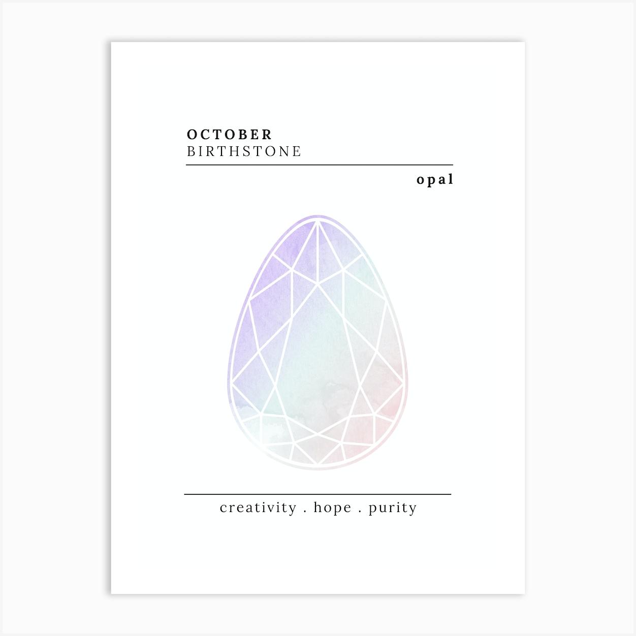 October Birthstone | Opal Art Print by Jande Summer