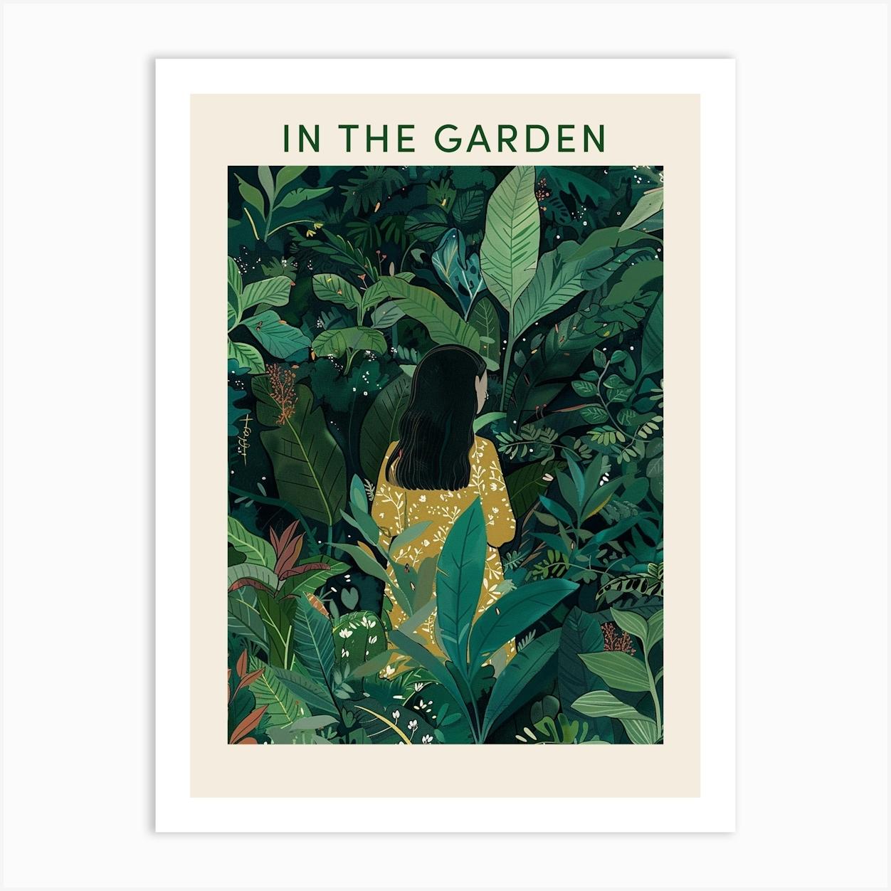 In The Garden Poster Green 8 Art Print by Gardens of the World Art Prints & Posters