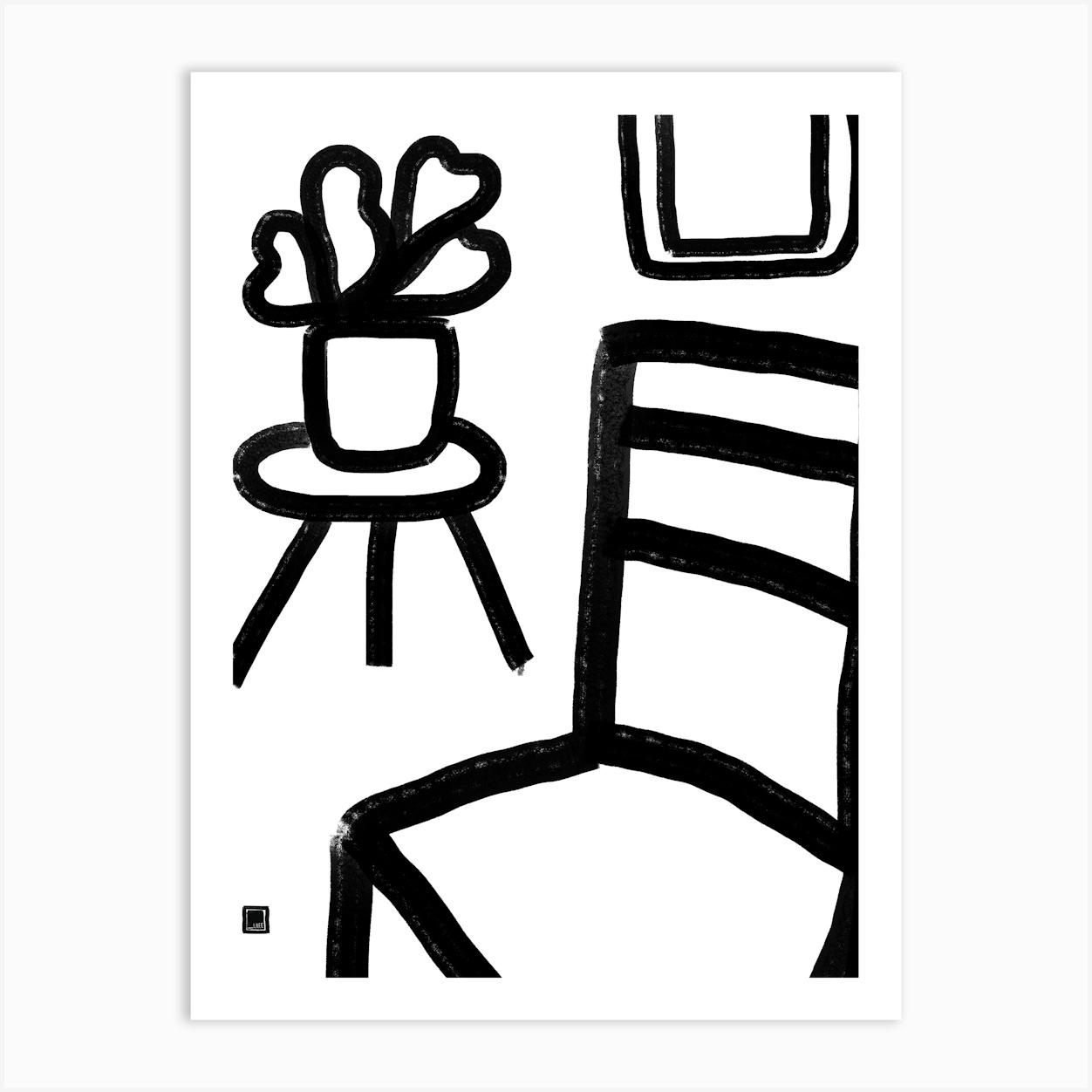 Chair And a Table Art Print by Cacttone