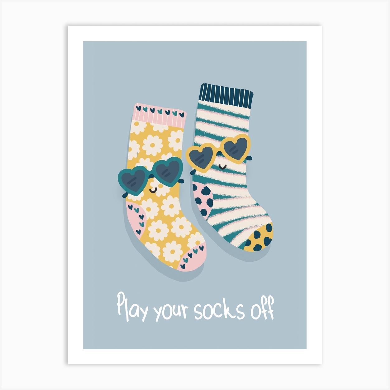 Socks Art Print by Athelea Grey