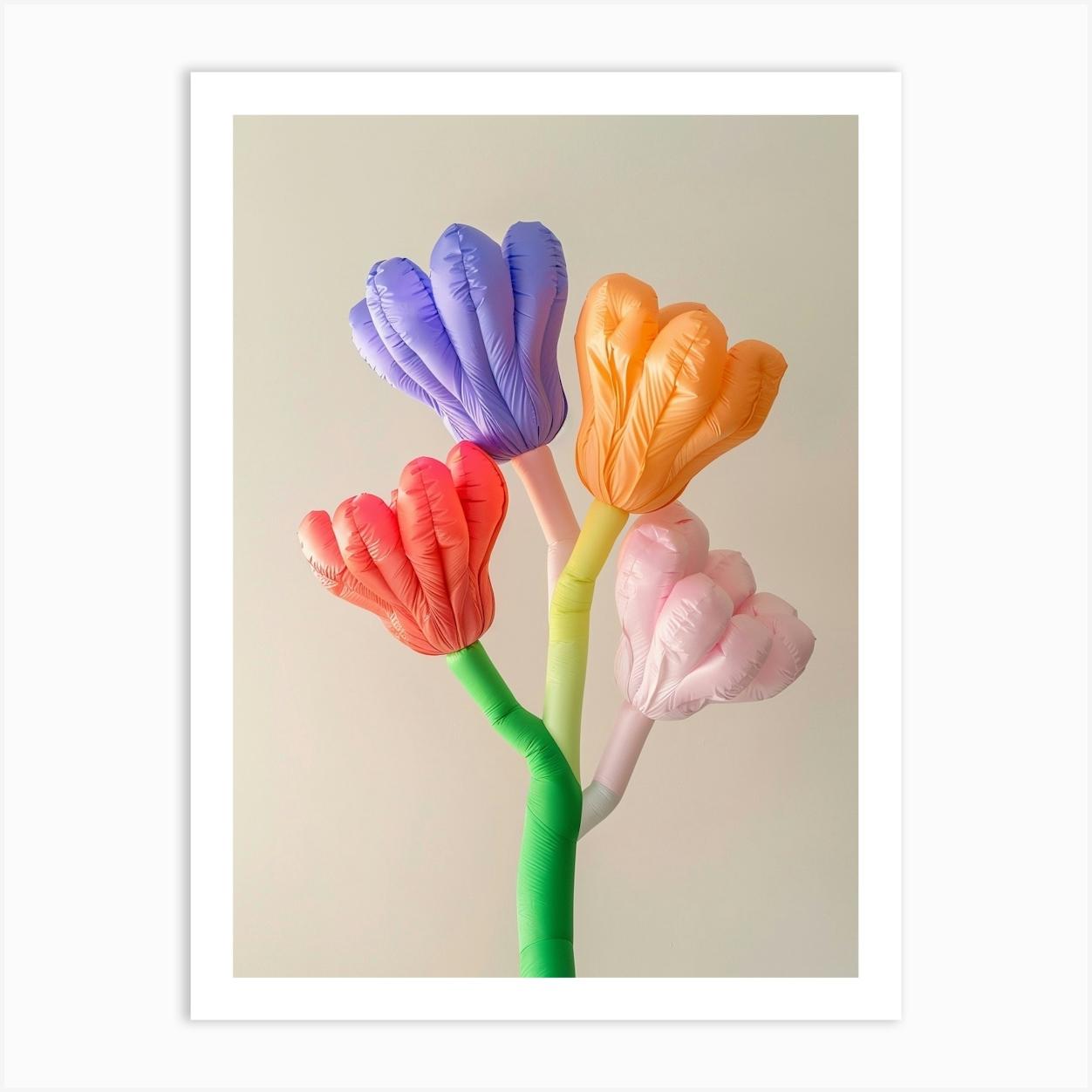 Dreamy Inflatable Flowers Globe Amaranth 1 Art Print by Botanic Studio