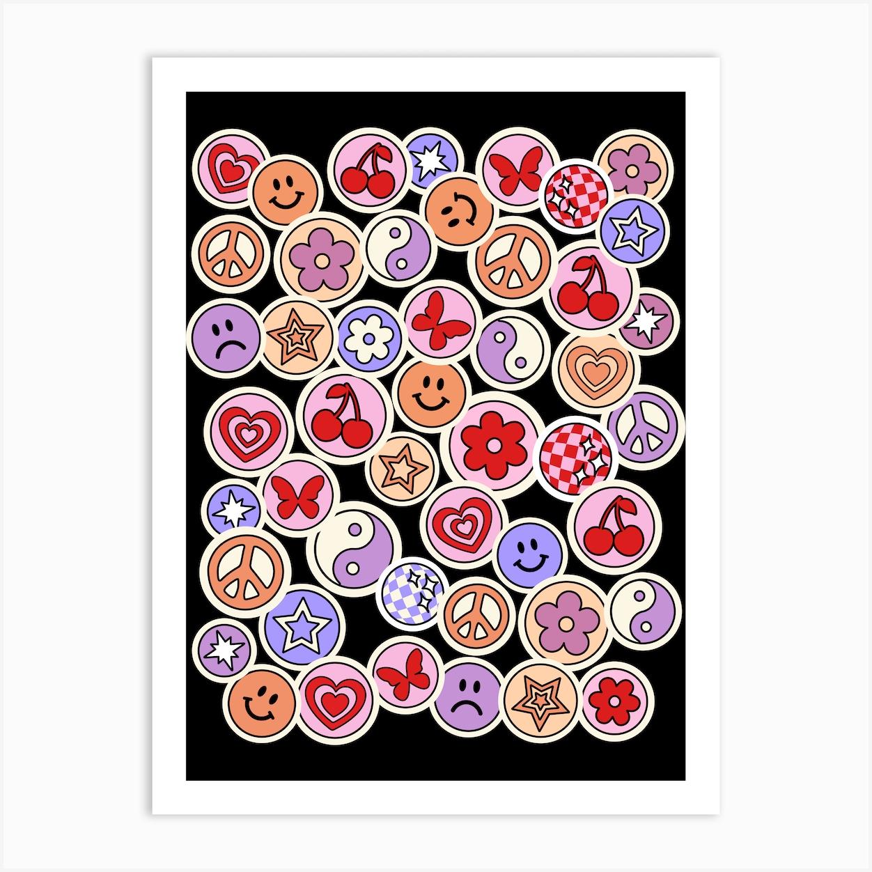 Y2k Retro Stickers Art Print by thespacehouse