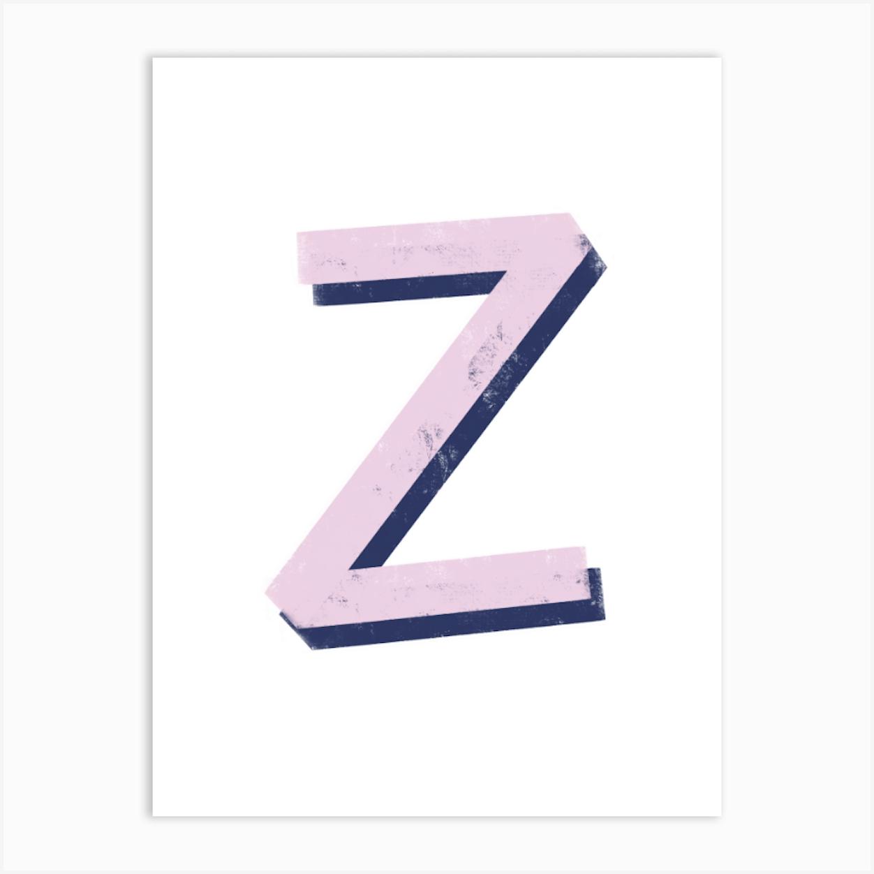 Letter Z Art Print by DaphneRosa