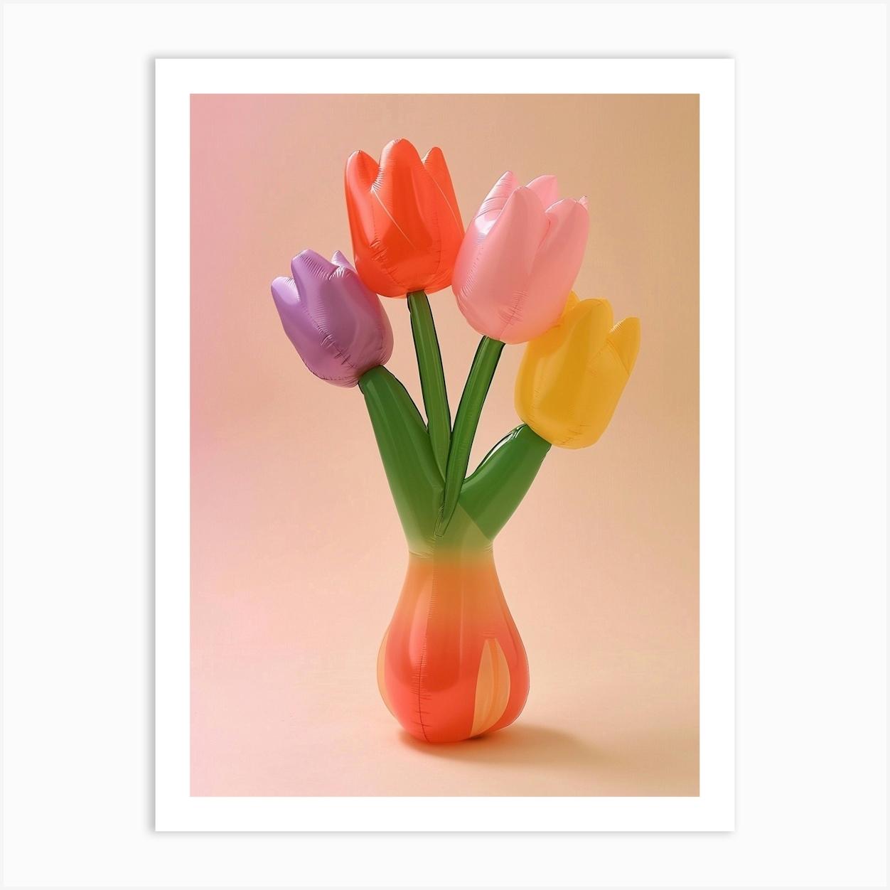 Dreamy Inflatable Flowers Tulip 3 Art Print by Botanic Studio