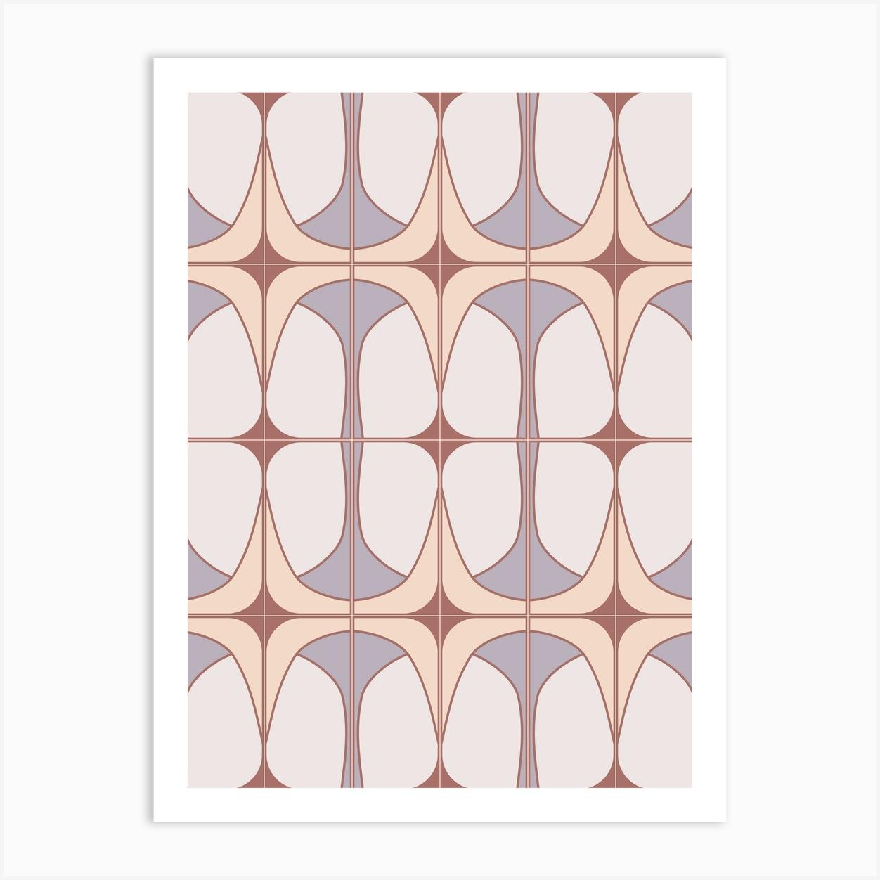 Romantic Deco Tiles Art Print by DesigndN