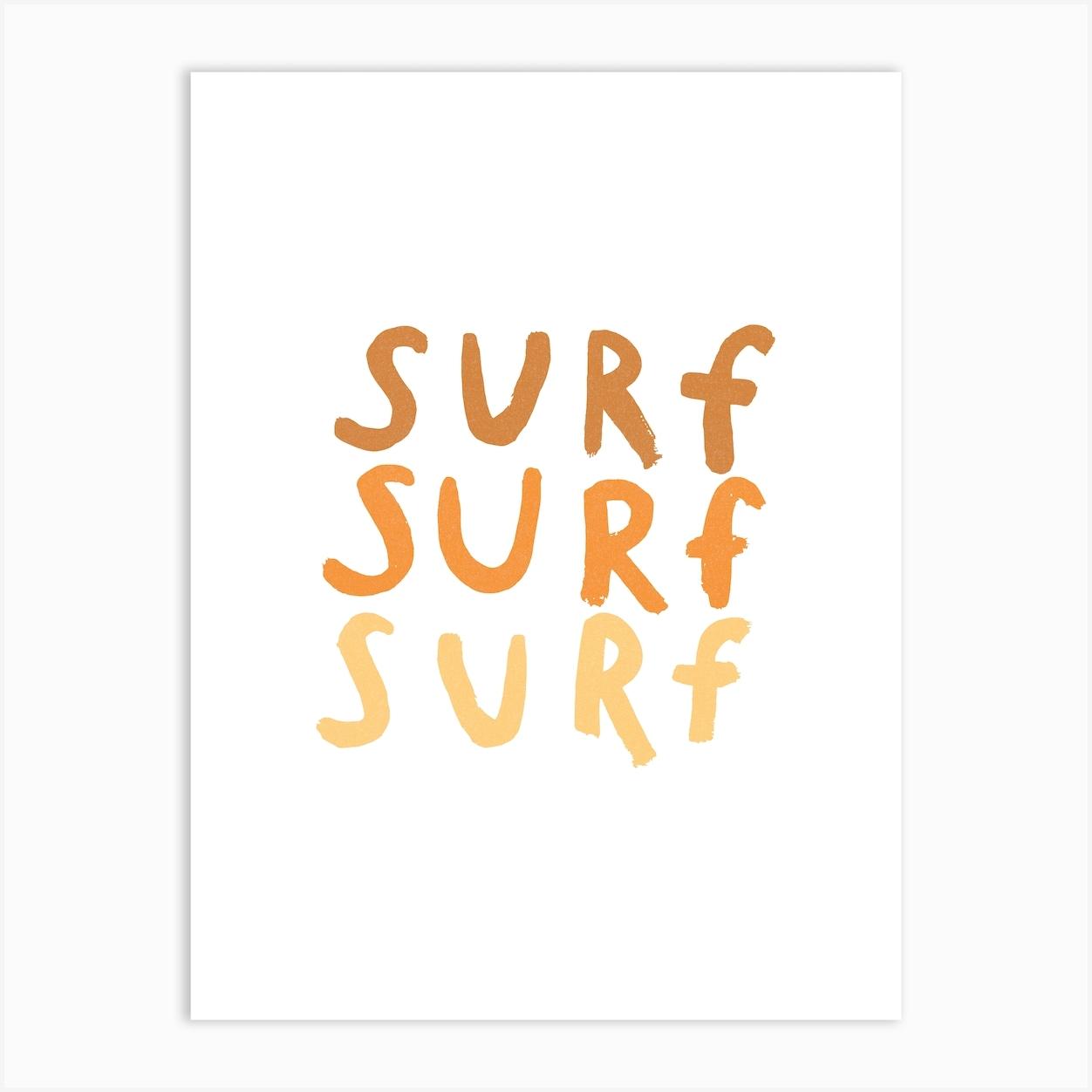 Surf Digital Wall Art Nursery Surf Poster Surfer Room Beach House Decor DIGITAL DOWNLOAD Art Print by Think Beach House