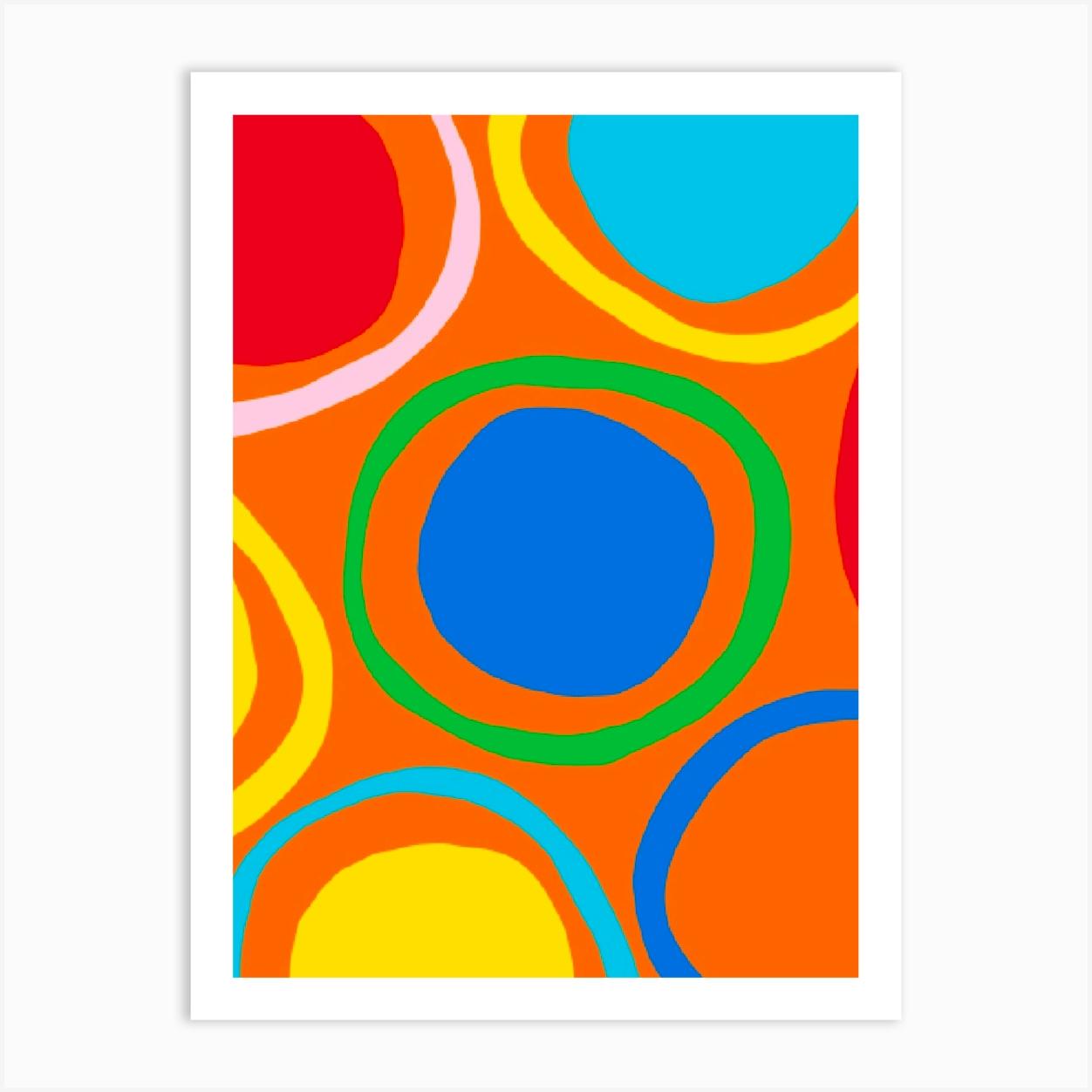 Colorful Circles 10 Art Print by Molly Gransden