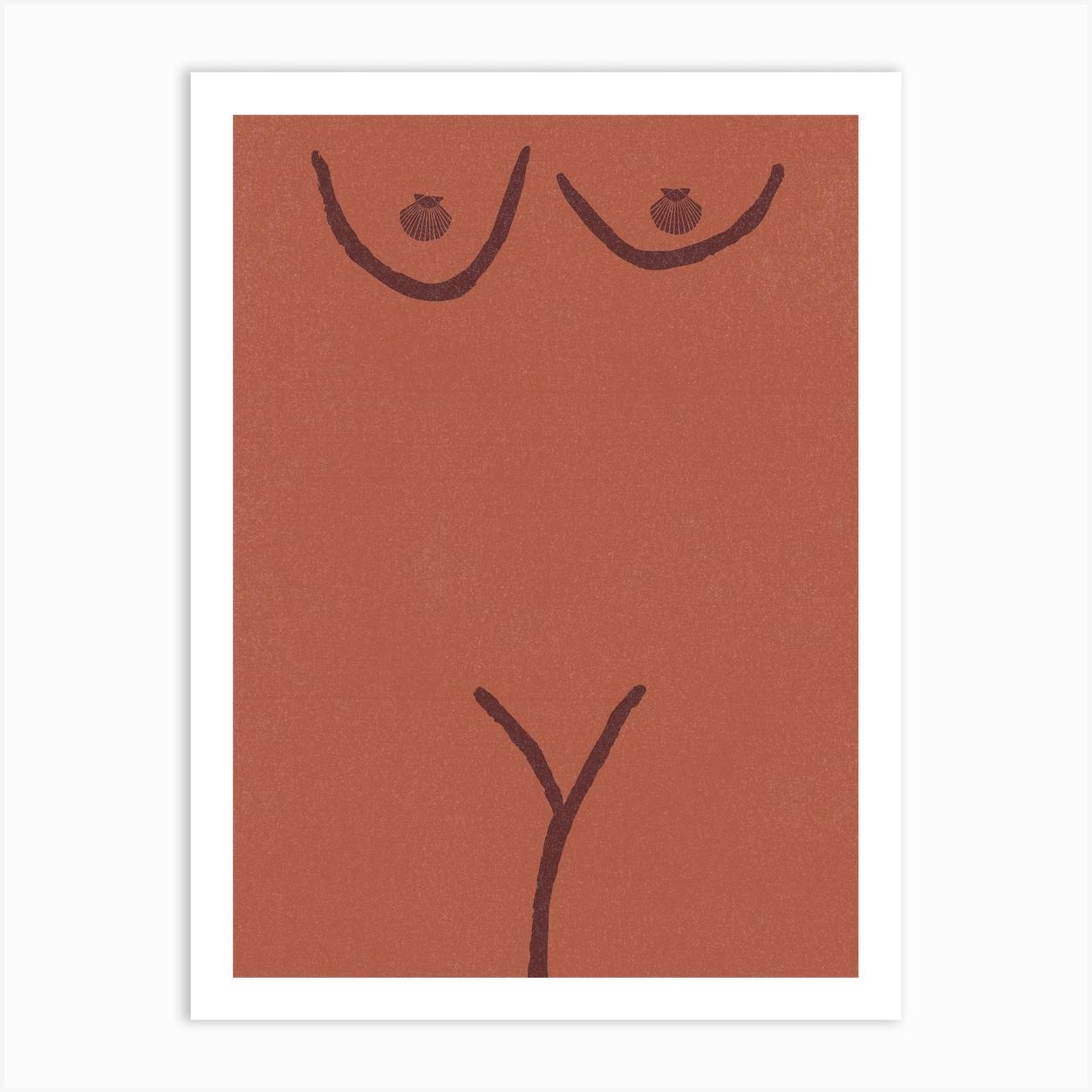 Female Line Art Minimal Woman Line Female Power Gifts For Best Friend Female Nude Line Art Digital Printable Wall Art INSTANT DOWNLOAD Art Print by