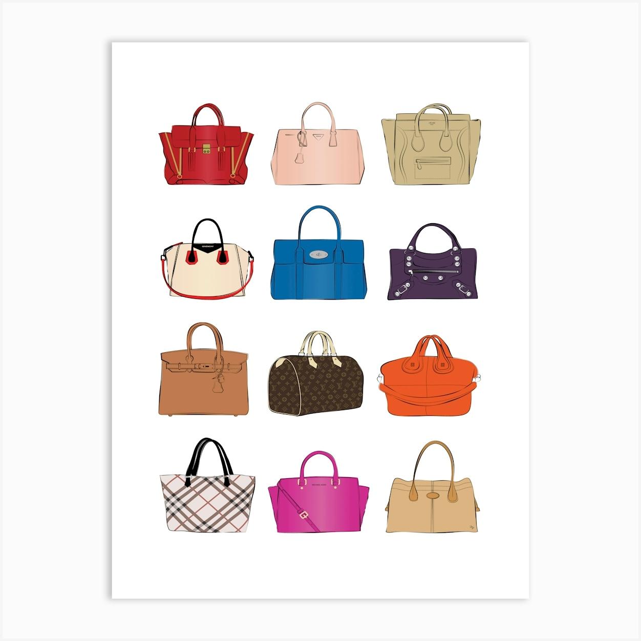 Designer Fashion Bags Art Print by Martina
