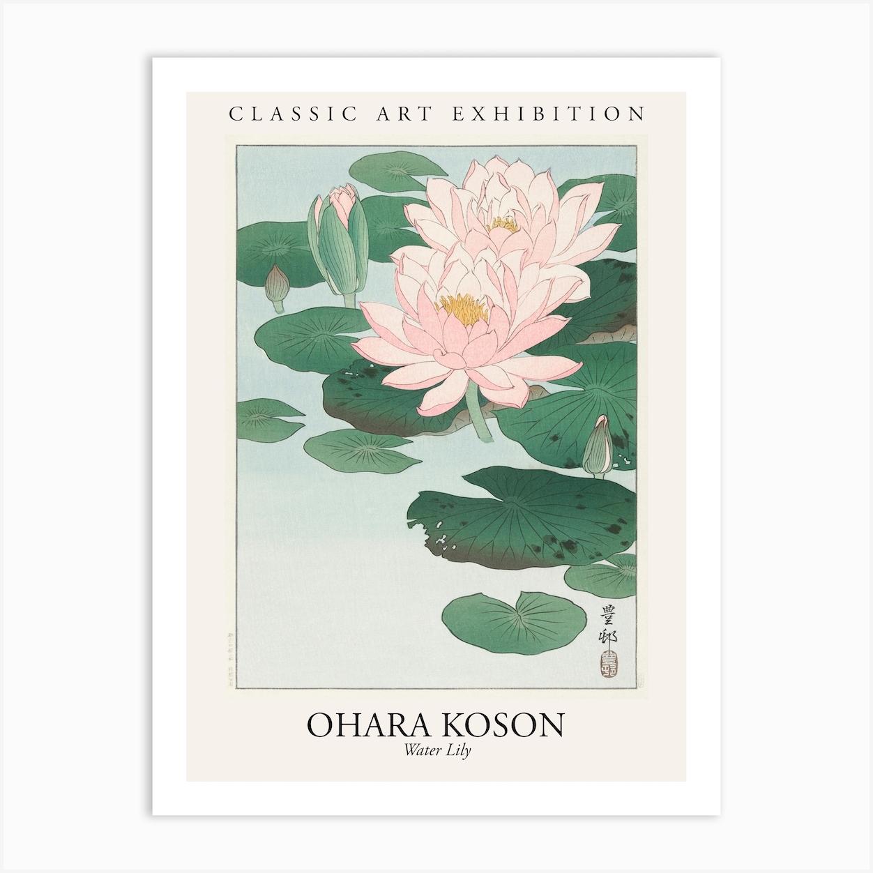 Water Lily, Ohara Koson Poster Art Print by Fy! Classic Art Prints and Posters