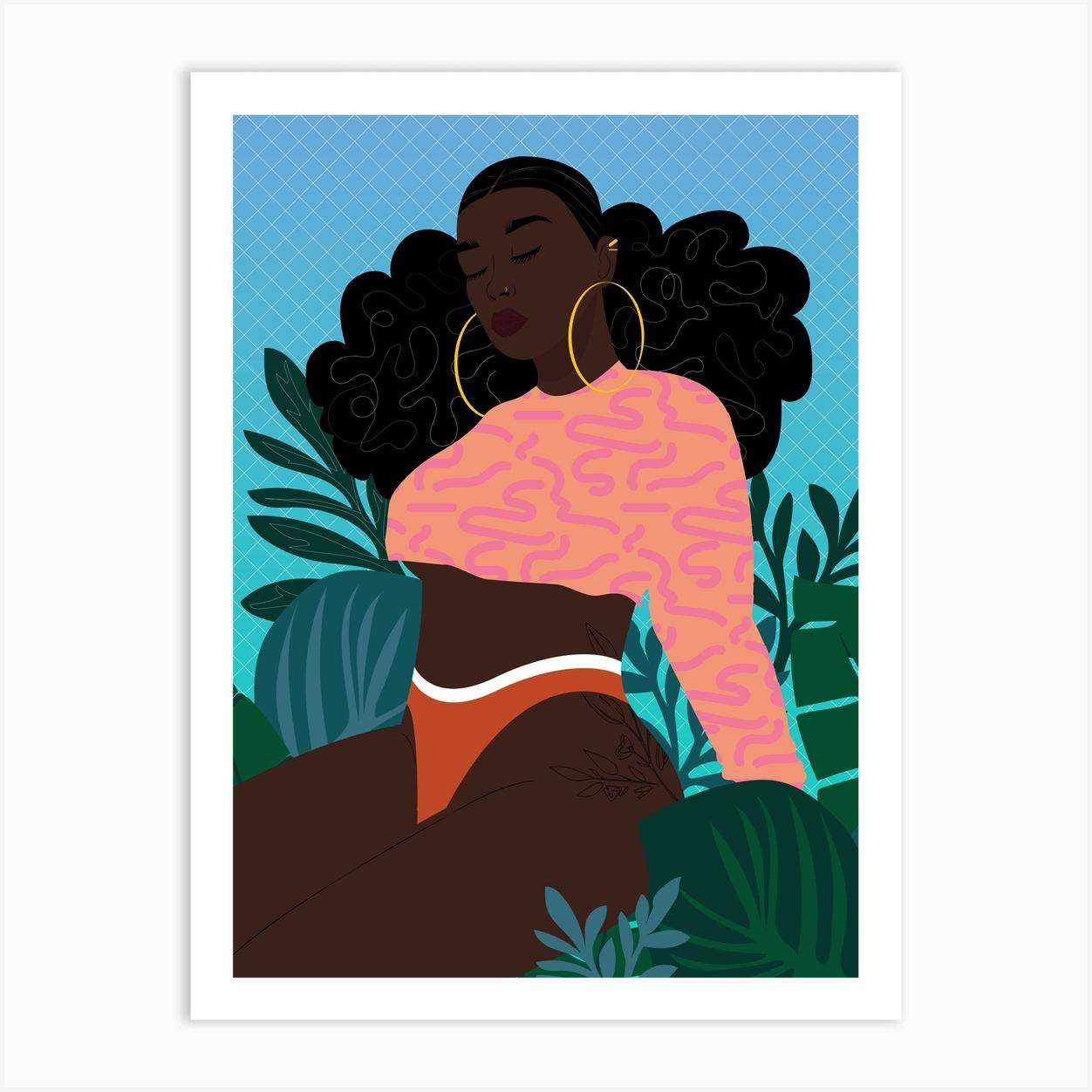 No Bad Vibes Black Art Print by Taja Bright Design Studio