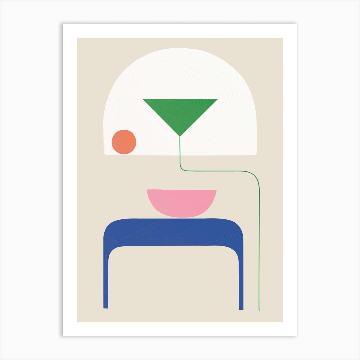 In My Room Abstract Furniture Art Print by The Printable Studio