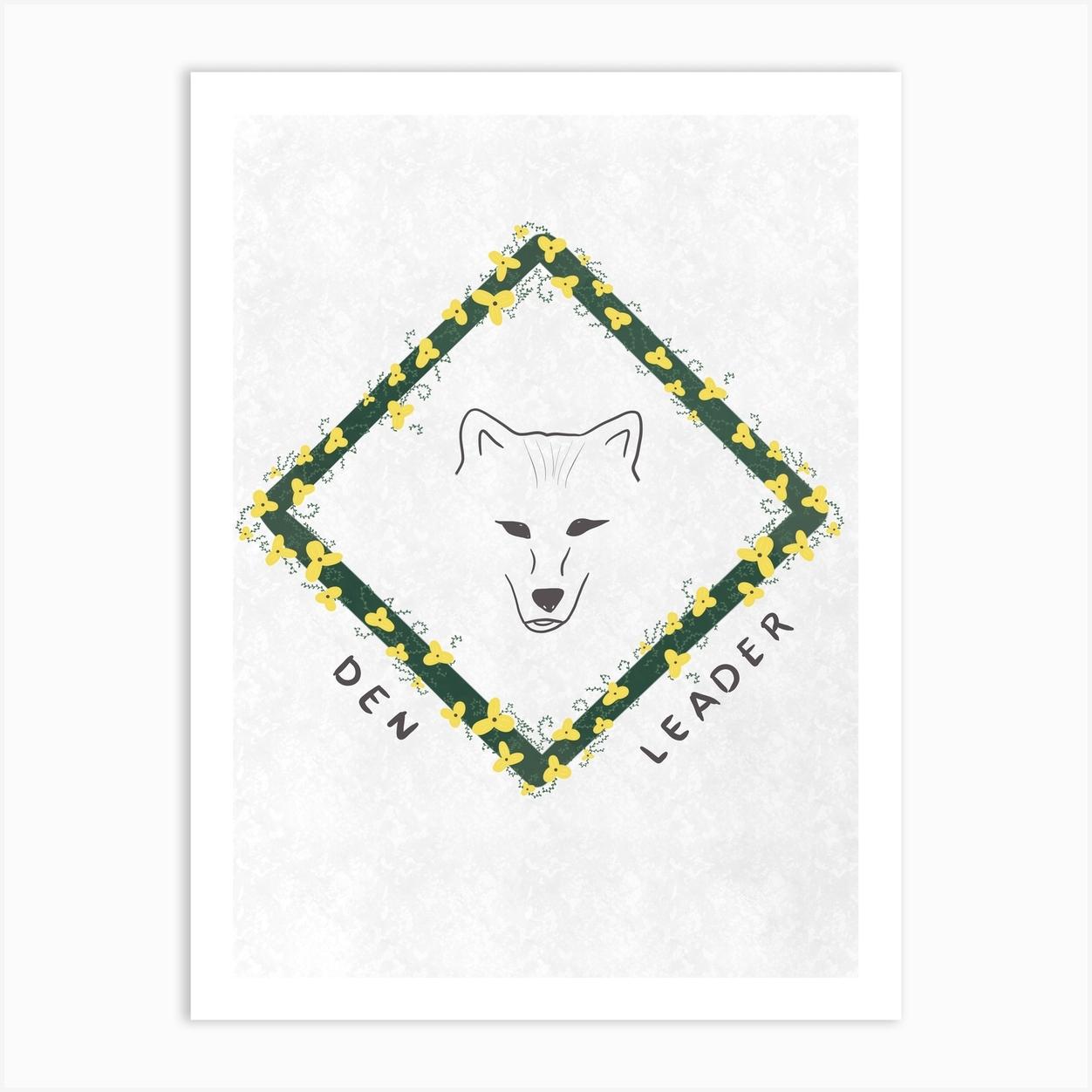 Den Leader Girl Art Print by Tiny Human Print Co.