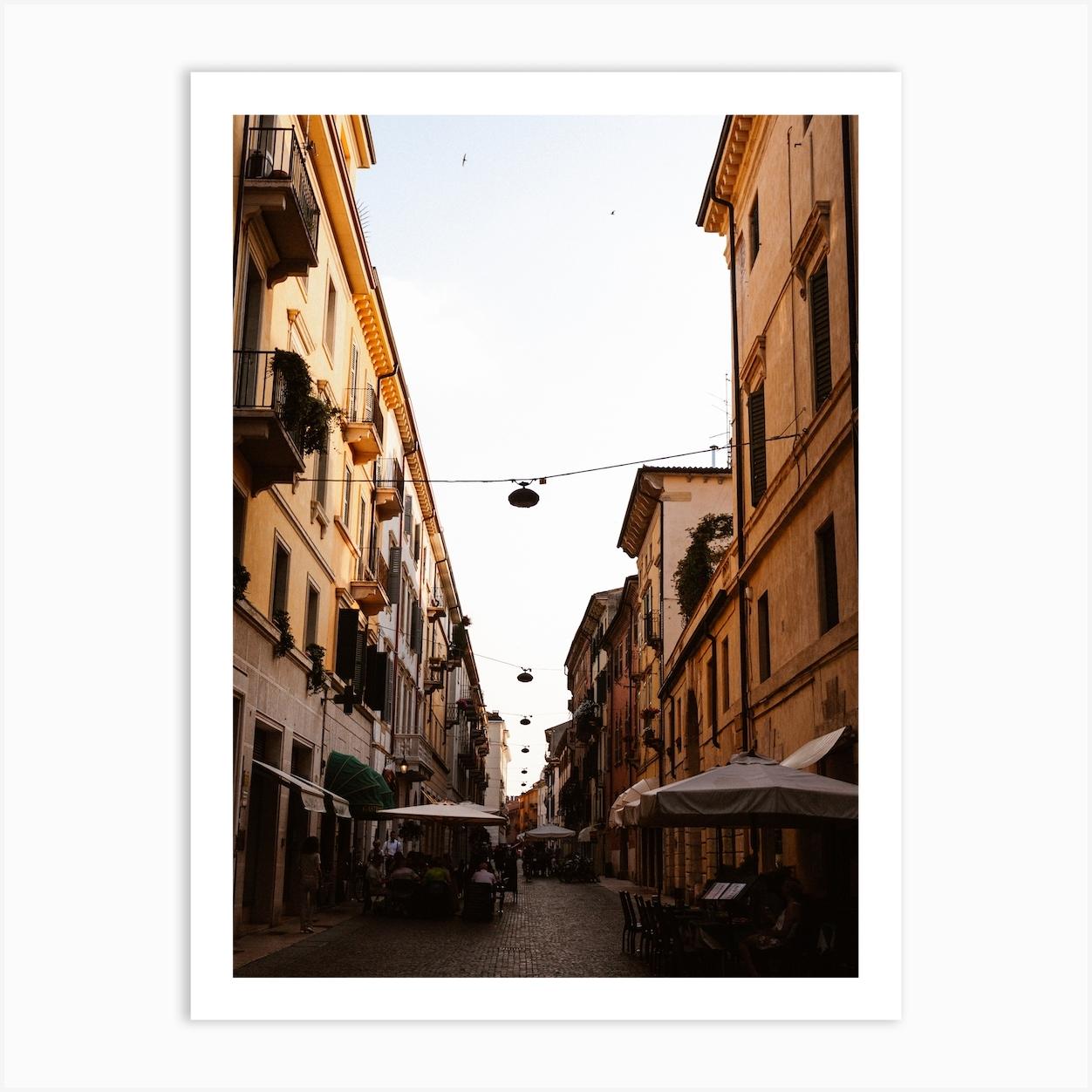 Copper Street Verona Italy Colour Travel Photography Art Print by Aimee Giles