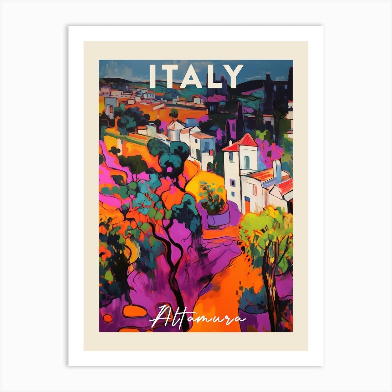 Altamura Italy 1 Fauvist Painting Travel Poster Art Print by MedArt