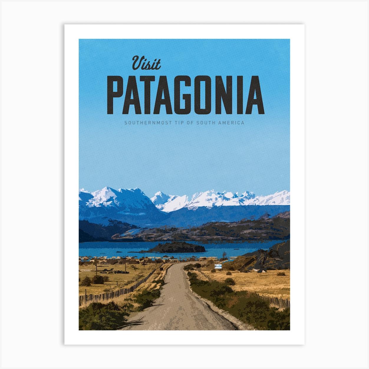 Visit Patagonia Art Print by Mercury Club