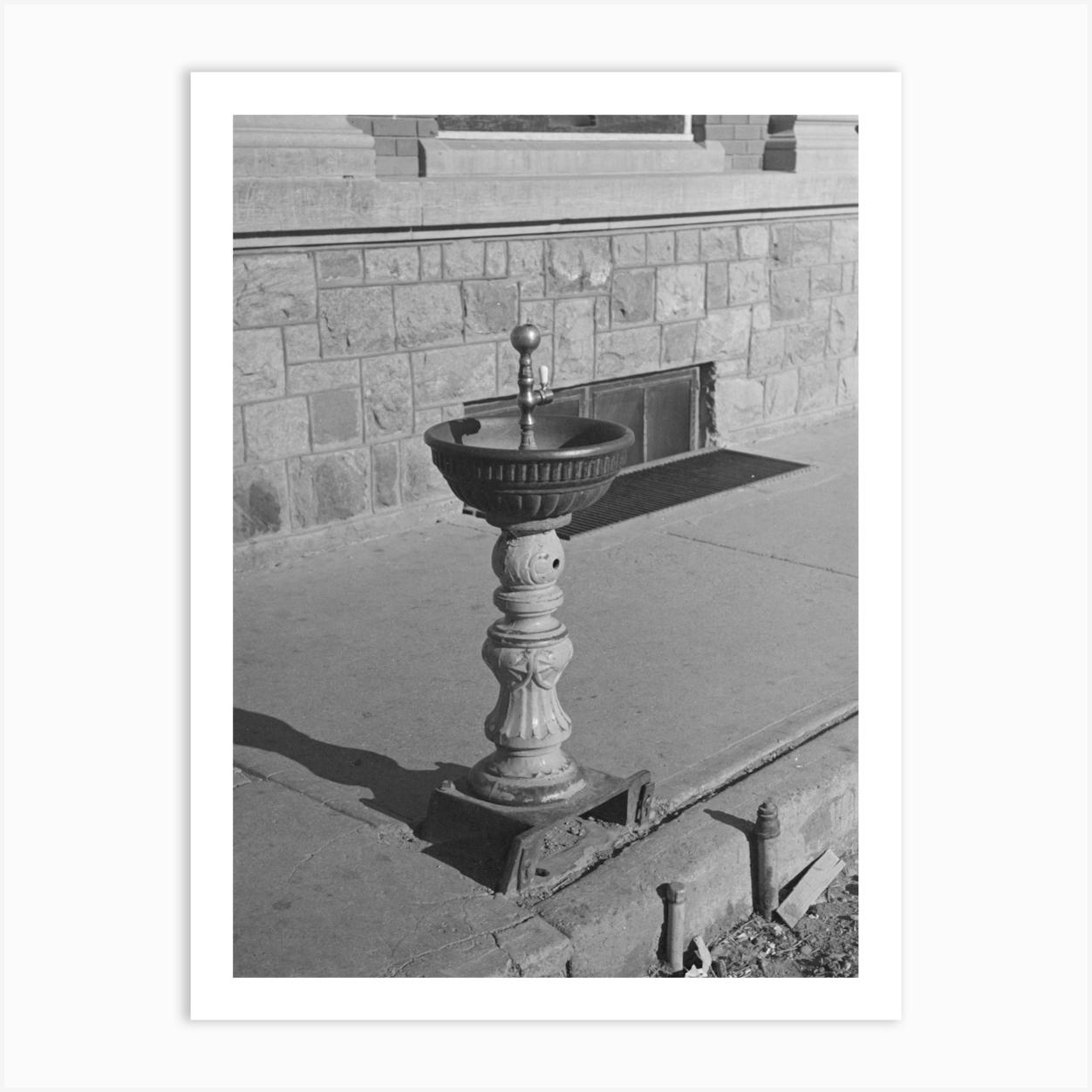 Drinking Fountain, Plentywood, Montana By Russell Lee Art Print by Fy! Classic Art Prints and Posters