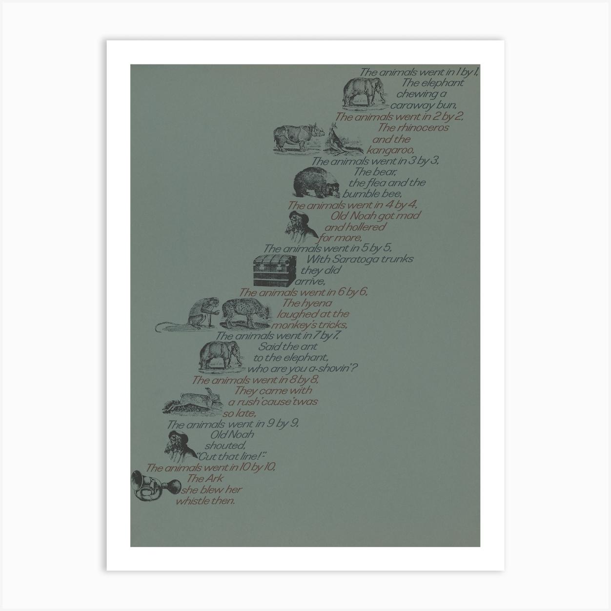 Noahs Ark Vintage Kids Poster Art Print by Fy! Classic Art Prints and Posters