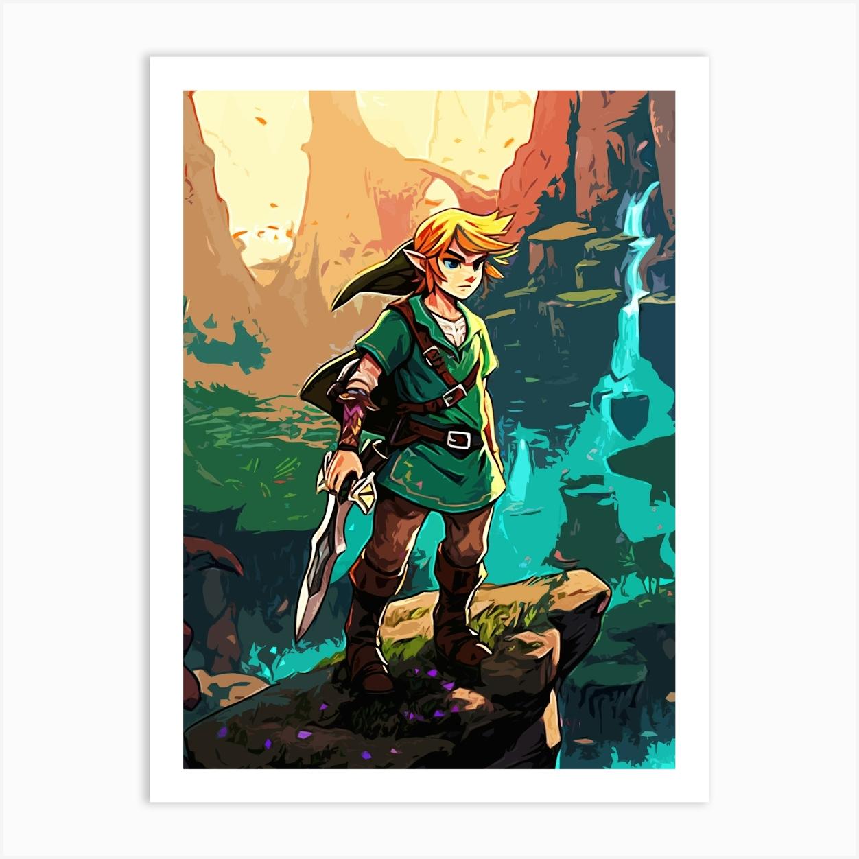 Link To Zelda Art Print by ontoseno - Fy