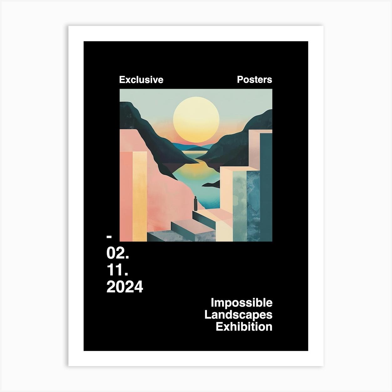 Impossible Landscapes Exhibition Archive Poster 20 Art Print by Abstract Art Expressions