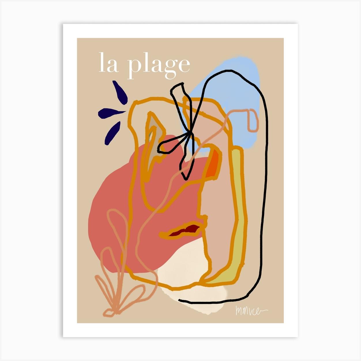 La Plage Art Print by mmvce