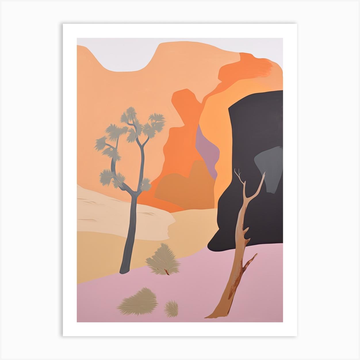 Sahara Desert Africa, Contemporary Abstract Illustration 4 Art Print by Blossom Boots