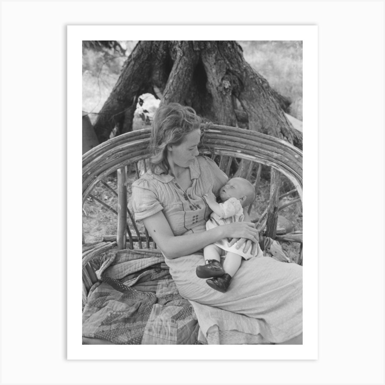 Untitled Photo, Possibly Related To Wife And Child Of Itinerant Cane Furniture Maker And Agricultural Day Laborer Art Print by Fy! Classic Art Prints