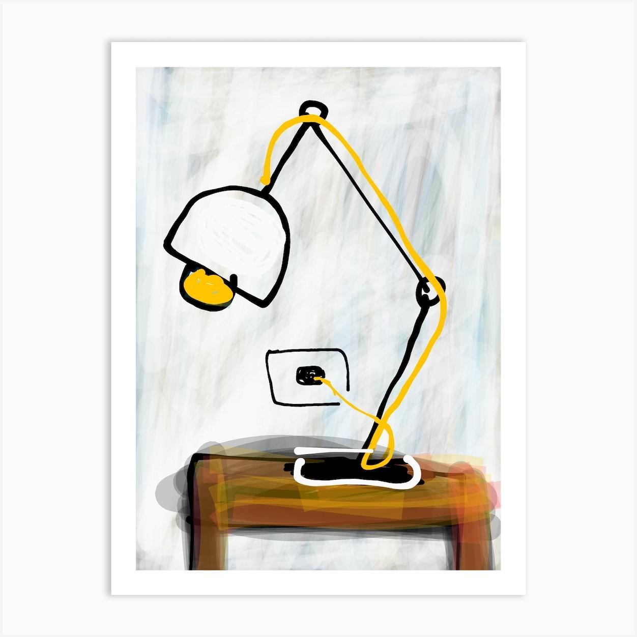 Desk Lamp Art Print by Jonas