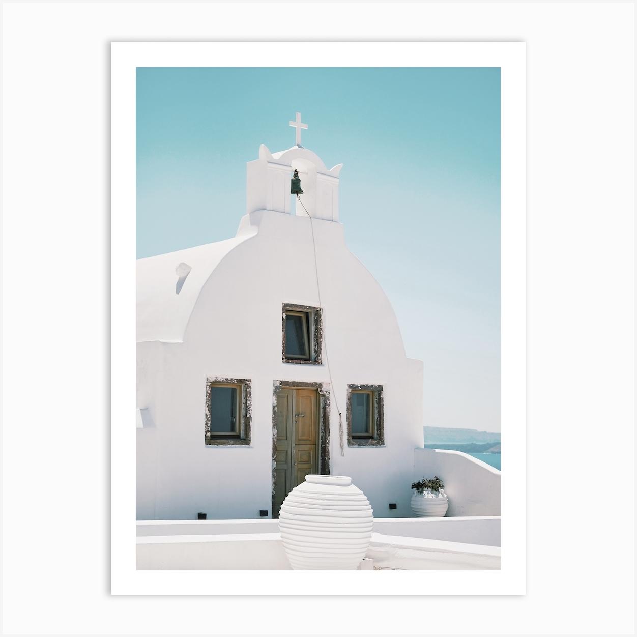 Greek Church Art Print by Boho Styler Studio