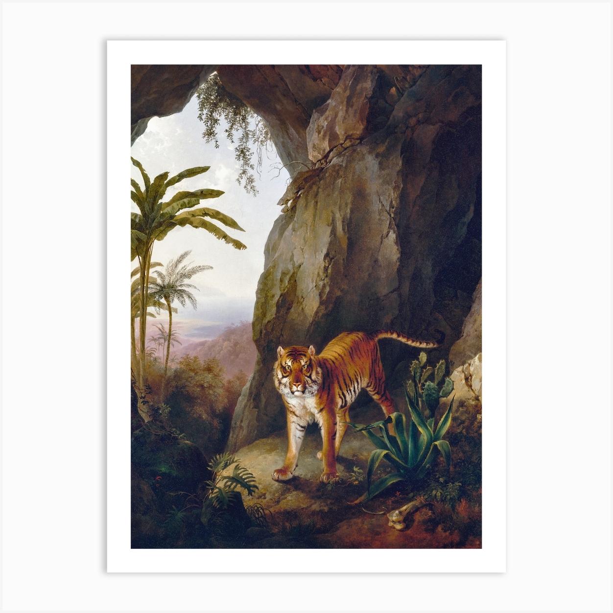 Tropical Tiger Art Print by Boheme At Home