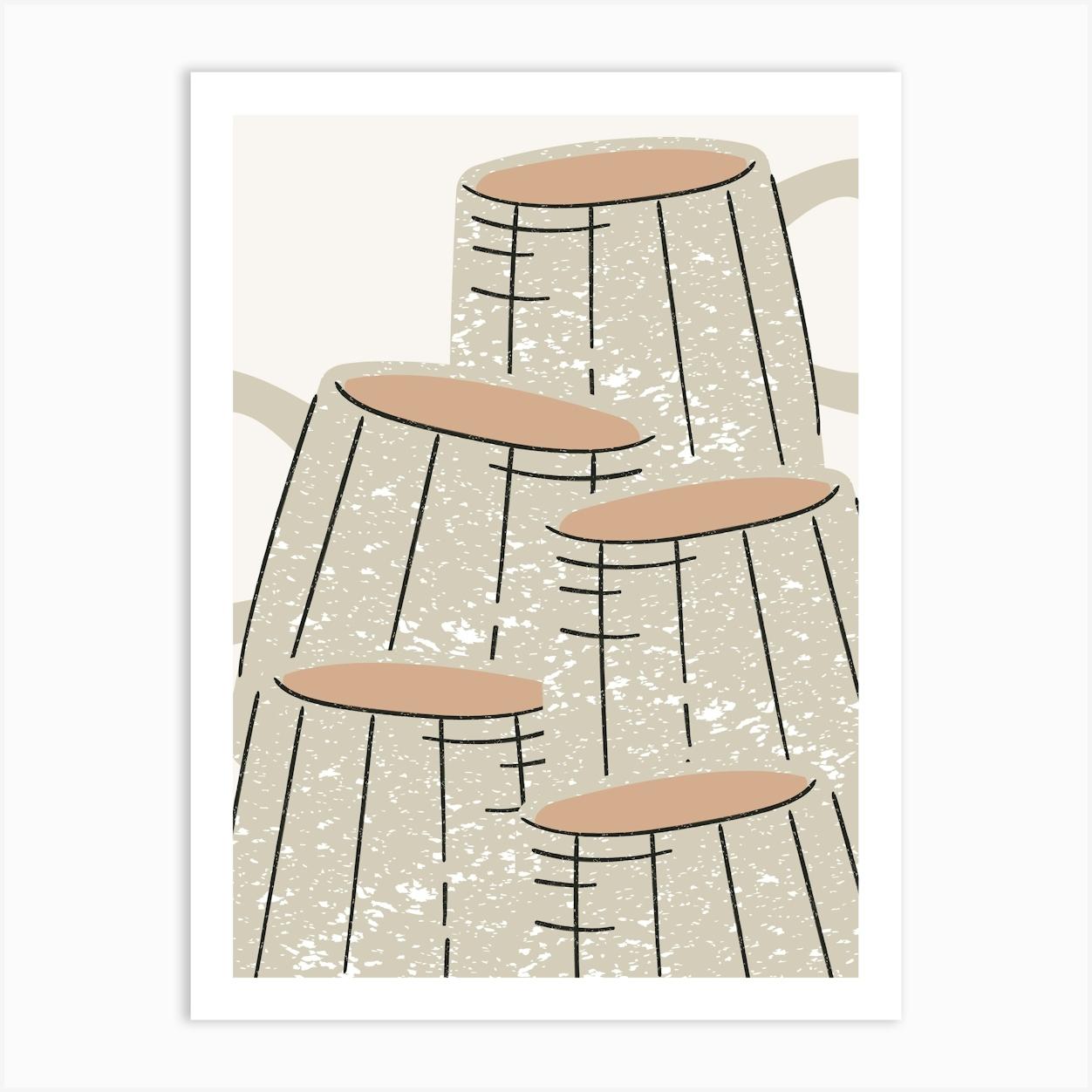 Coffee Mugs Art Print by MRHWALLPRINTS