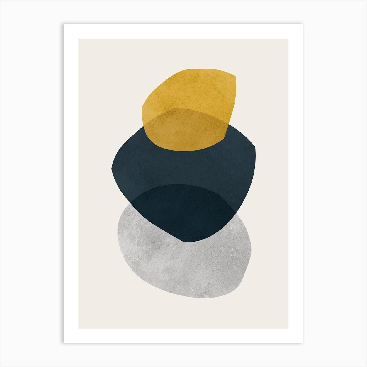 Colorful abstract shapes 62 Art Print by Vitor Costa