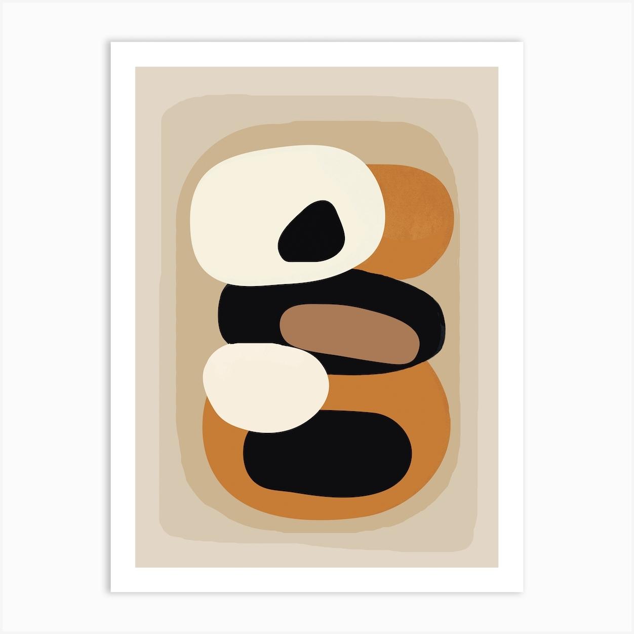 Minimal Abstract Shape Art 3 Art Print by Flow Line
