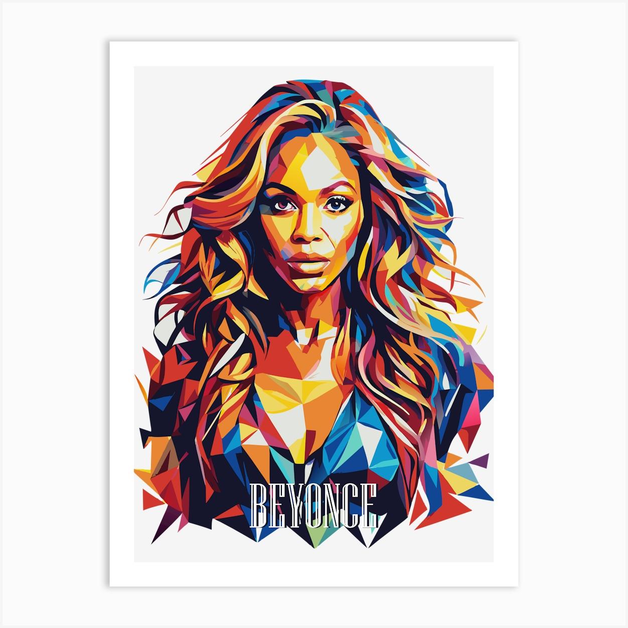 Beyonce 02 Portrait Music WPAP Pop Art Art Print by