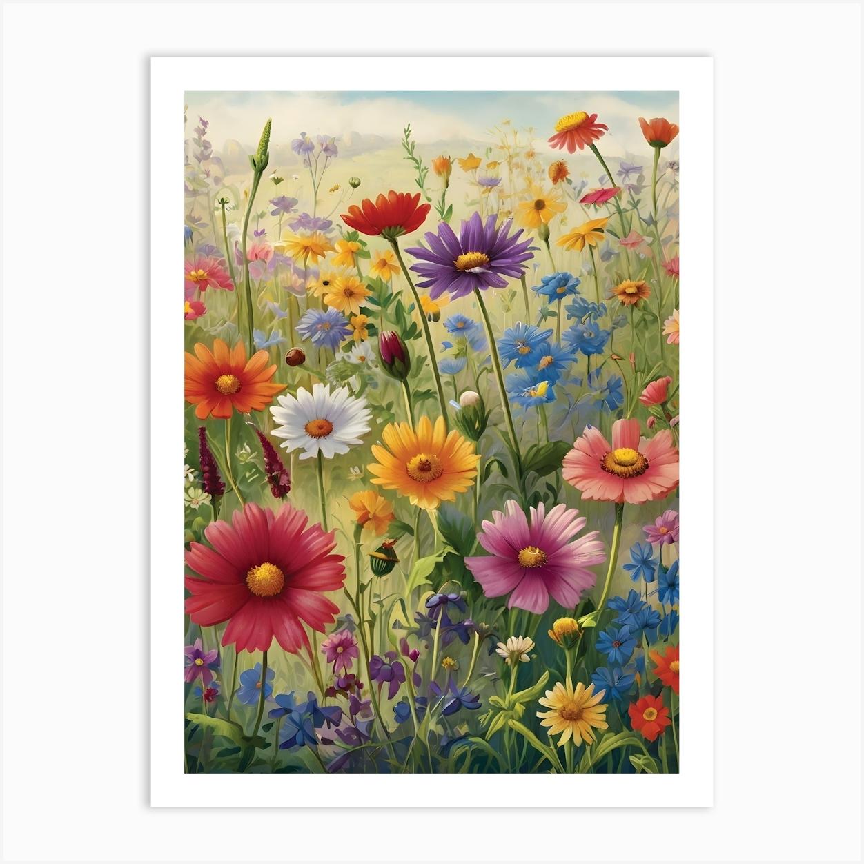 Wildflowers 2 Art Print by Charnwood Prints