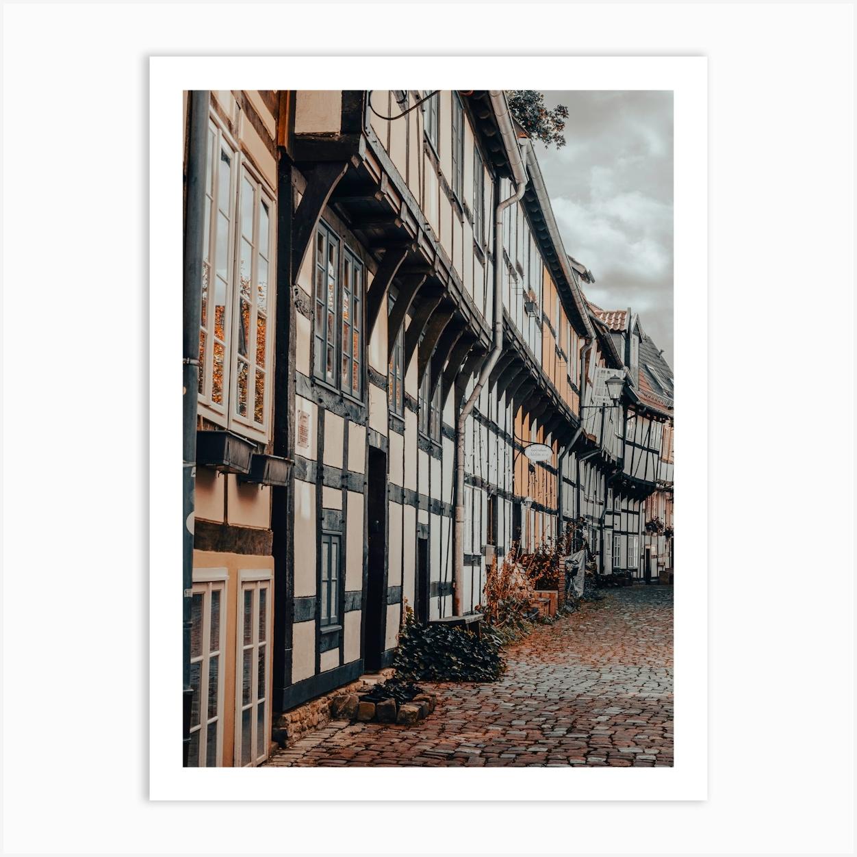 Old German Half Timbered Houses 01 Art Print by Graziella Granata