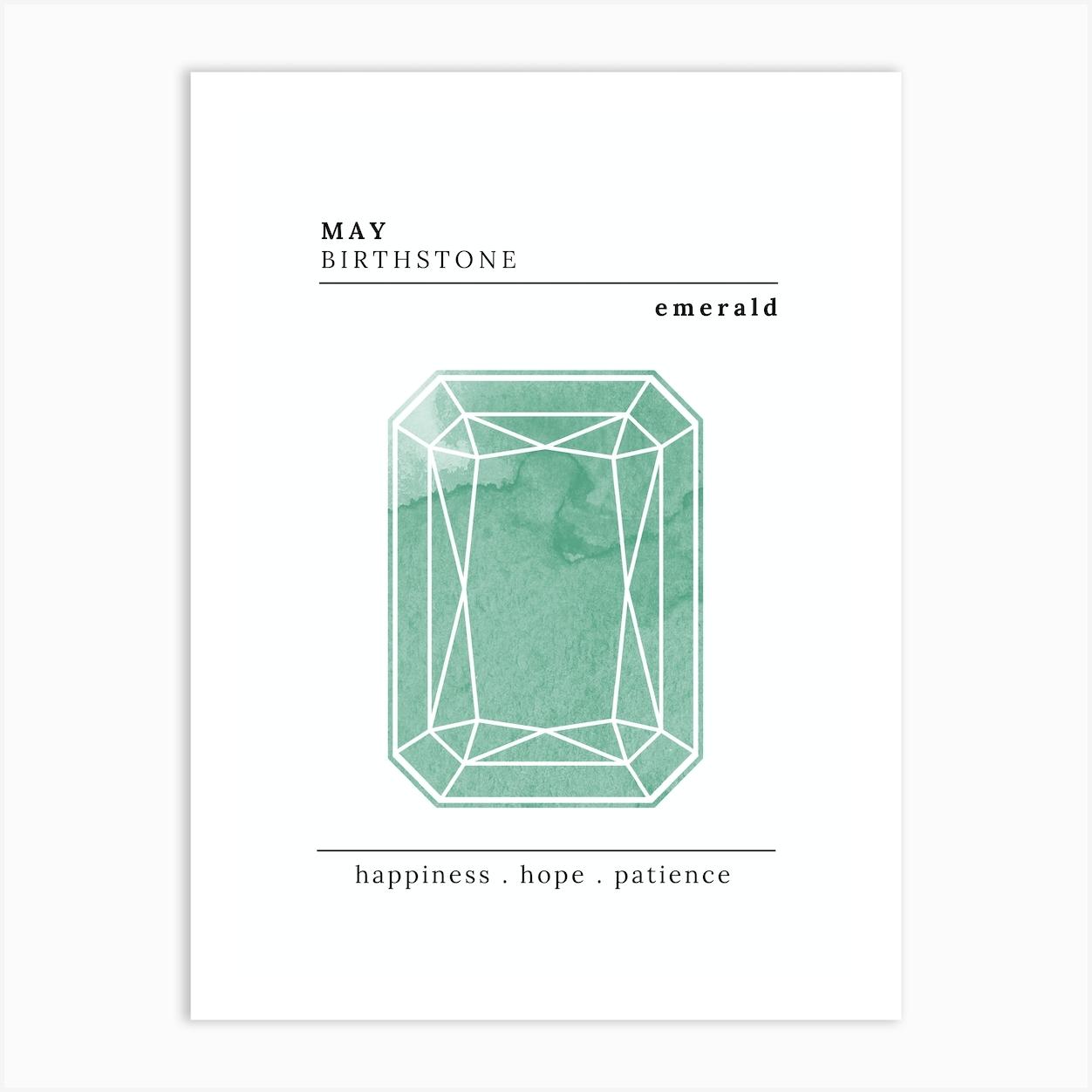 May Birthstone |Emerald Art Print by Jande Summer