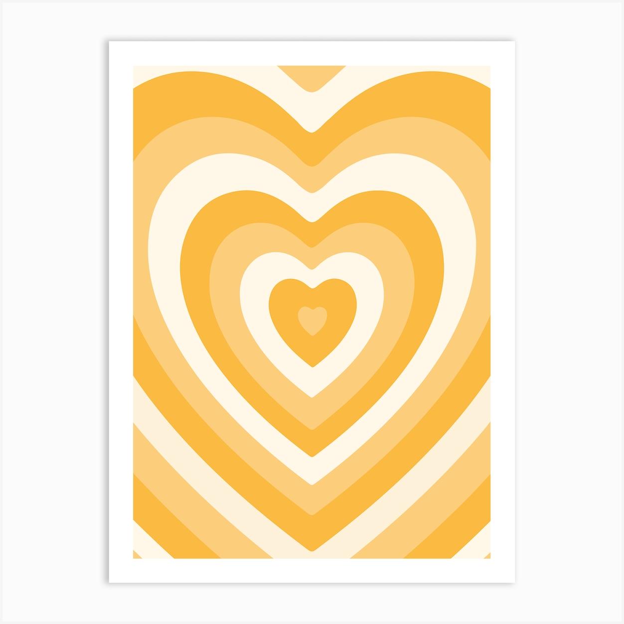Heartbeat Creamsicle Art Print by STUDIO MORE