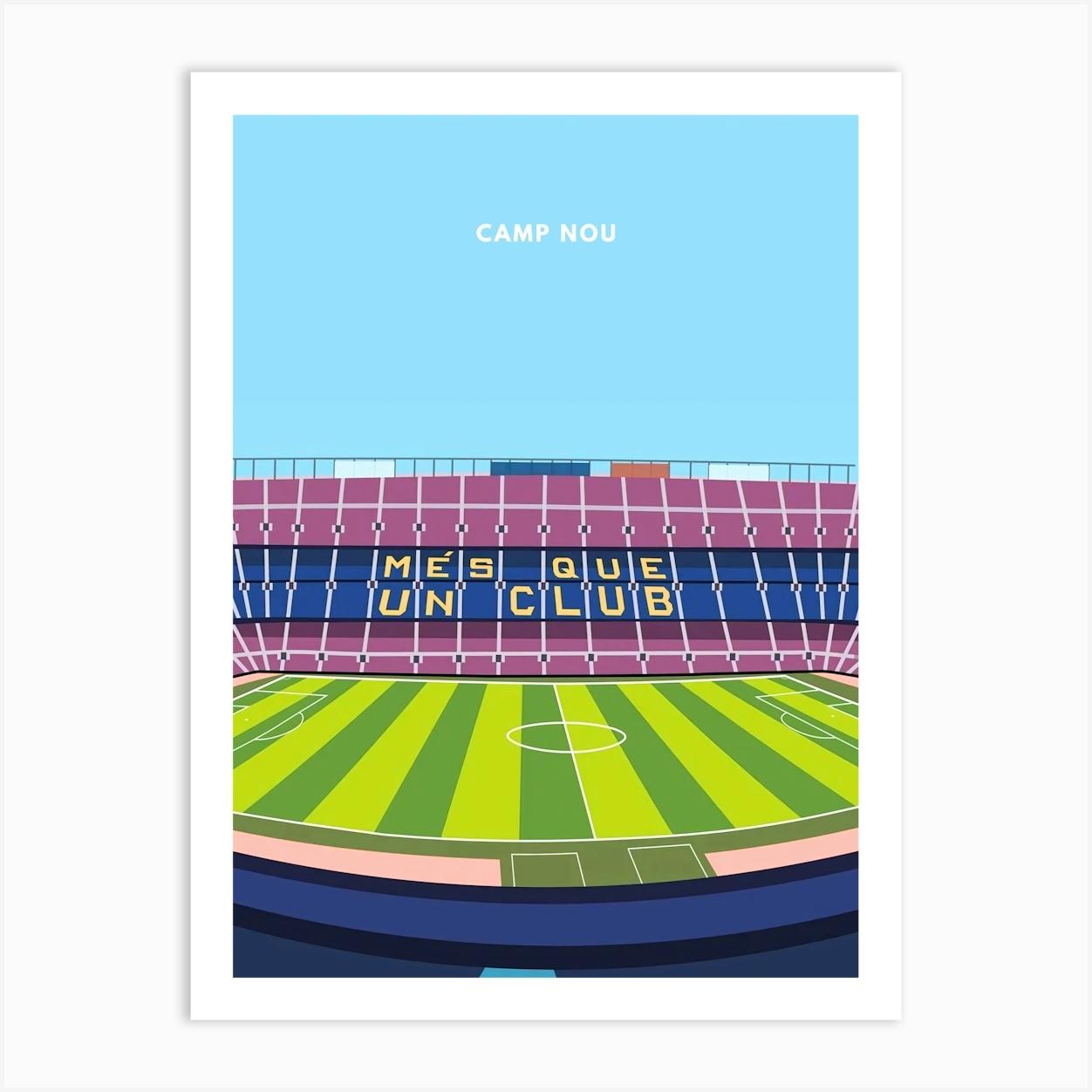 Camp Nou Barcelona Print Art Print by MRHWALLPRINTS
