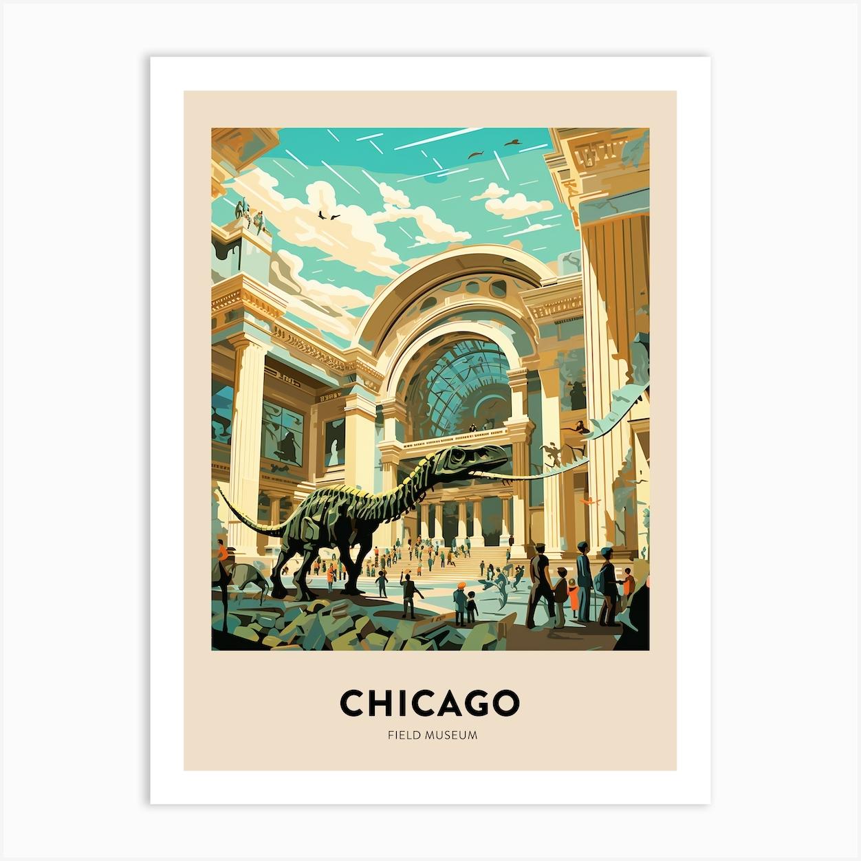 Field Museum 2 Chicago Travel Poster Art Print by Travel Poster Collection